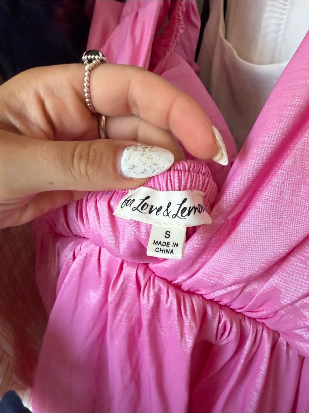 For Love & Lemons Clementine Mini Dress in Pink - S - Picture 5 of 5